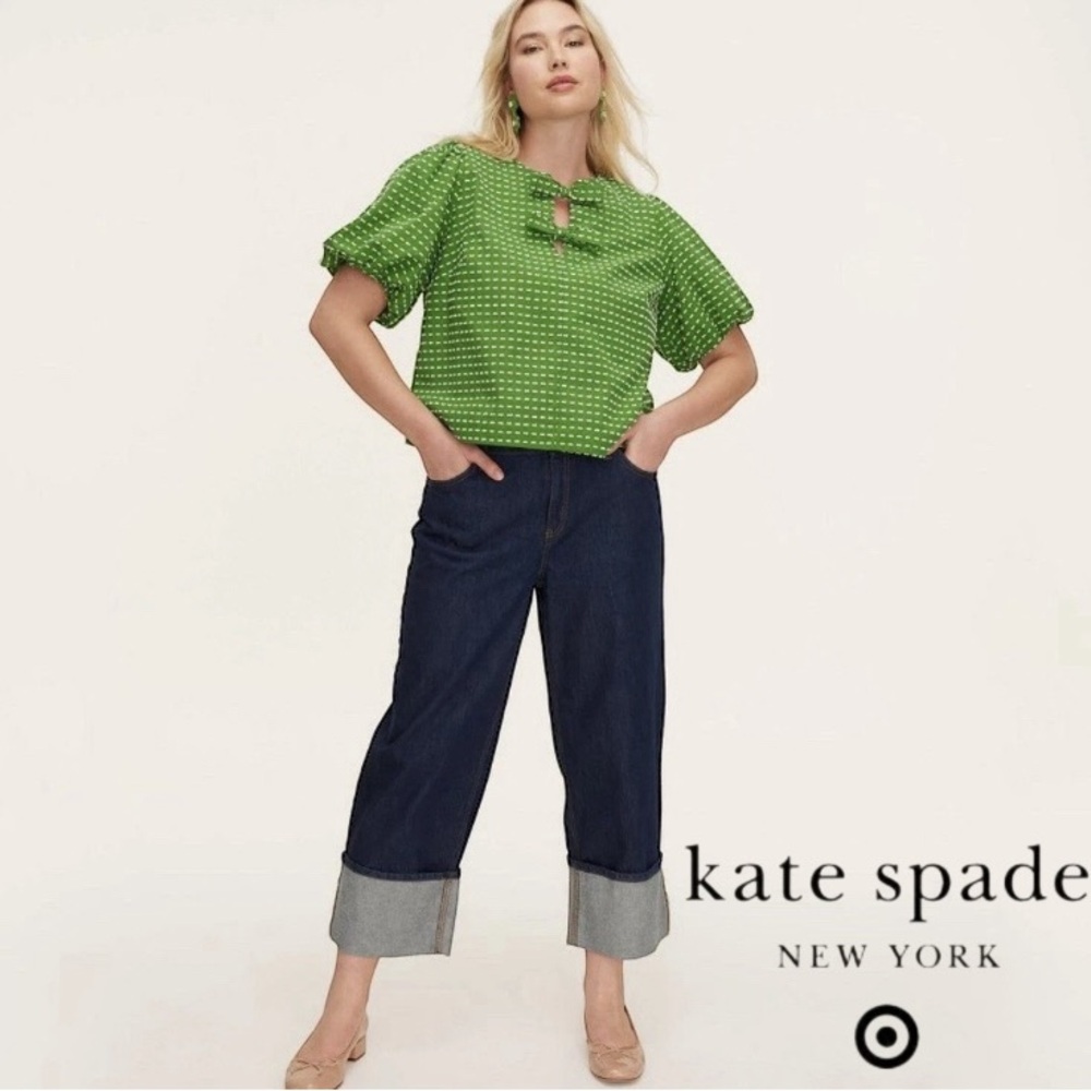 KATE SPADE X Target High-Rise Straight Leg Wide Cuff Jeans Limited Edition Sz 16